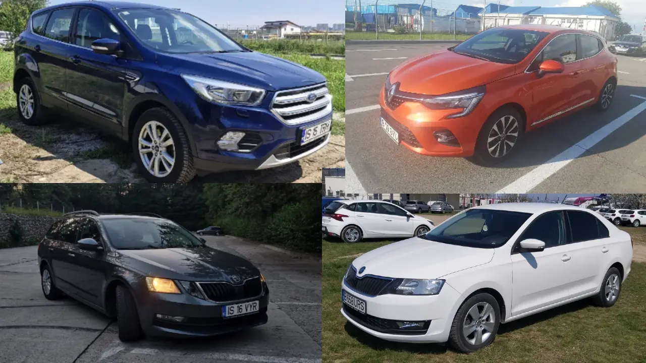 Viocars automatic car rental fleet for airport pick-up