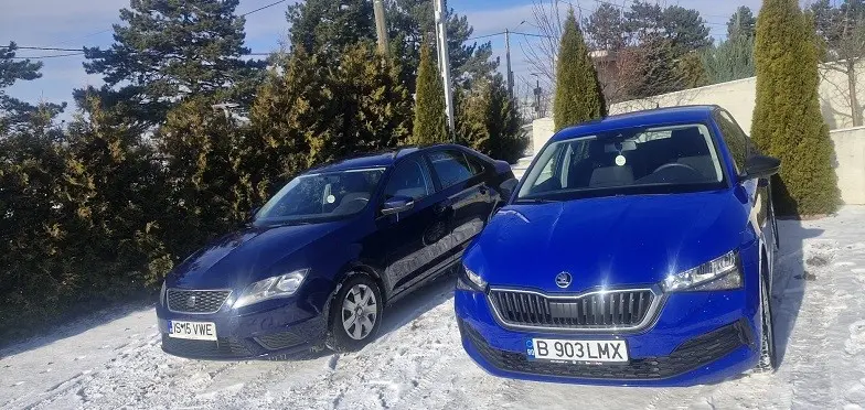 Viocars cars in the parking area near Suceava Airport (SCV)