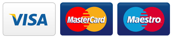 Cardurile acceptate sunt: Mastercard, Visa si Maestro